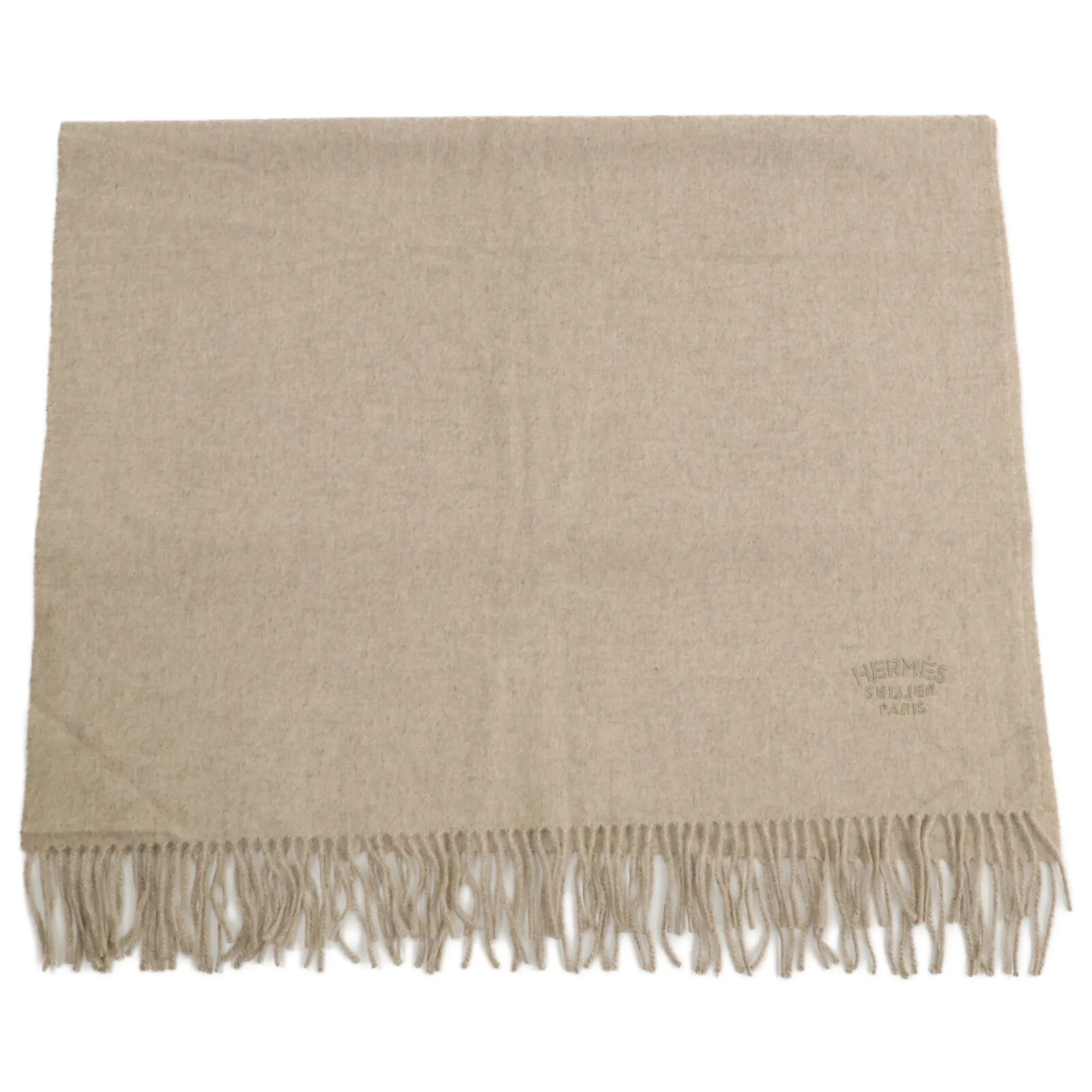 Hermes Cream Scarf